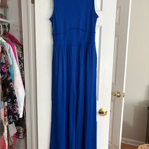Elegant Blue Sleeveless Jumpsuit